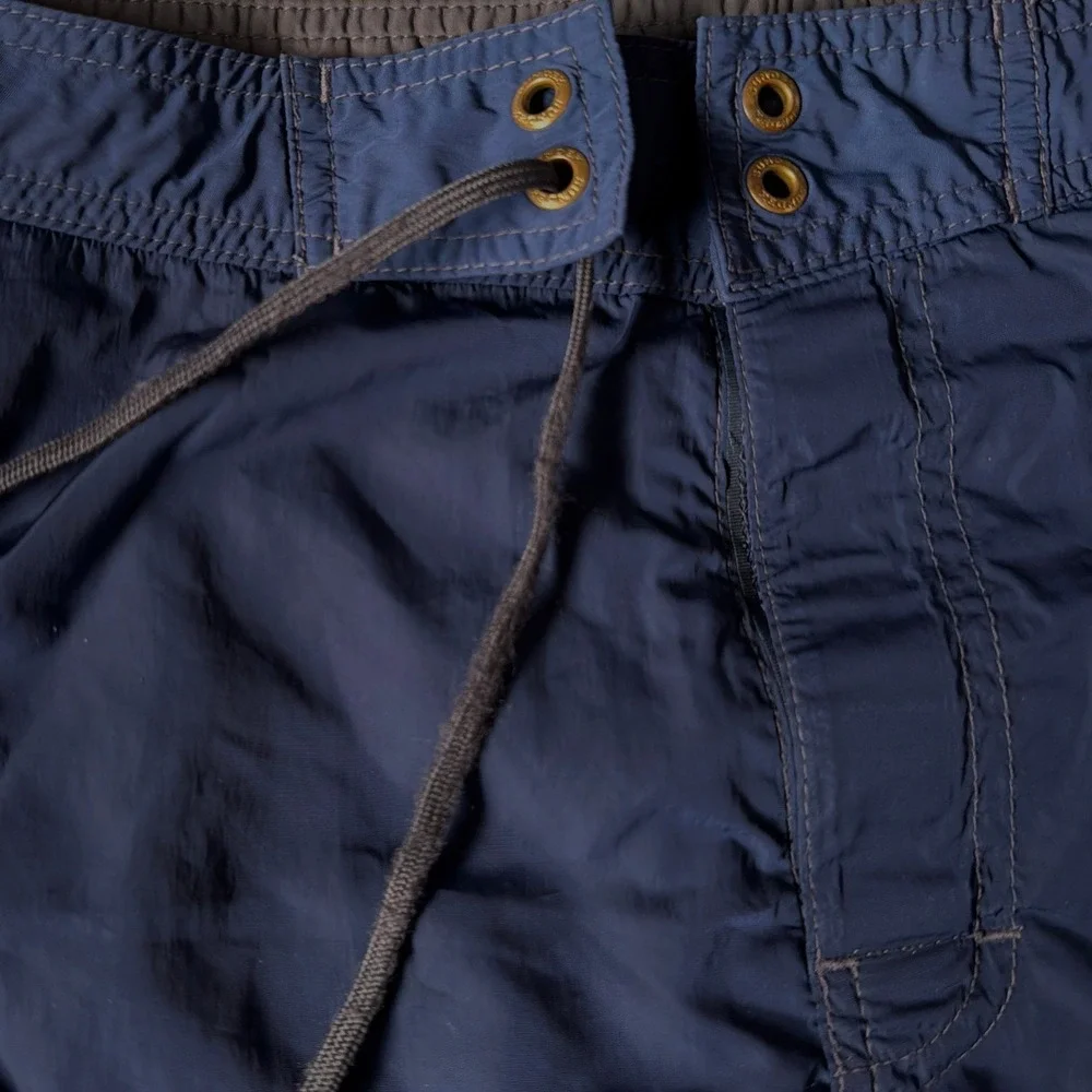 Sundek Goldenwave Mens Size 34 Fixed Waist Board Shorts Iconic Taffeta Rare